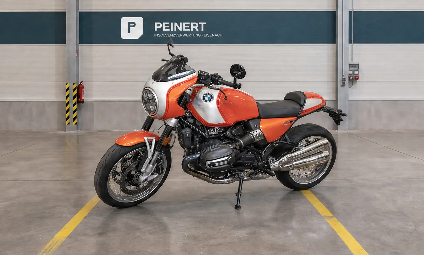 BMW R 12 nineT in Orange/Weiß, Halle Eisenach-Stregda