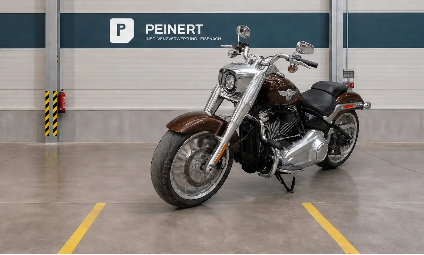 Harley-Davidson Fat Boy 114 FLFBS in Braun metallic, Halle Eisenach-Stregda