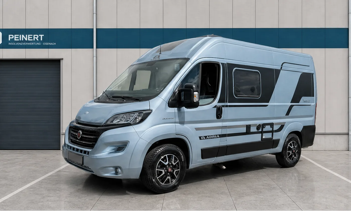 Adria Twin 540 SP Plus auf Fiat Ducato in Blau metallic, Halle Eisenach-Stregda