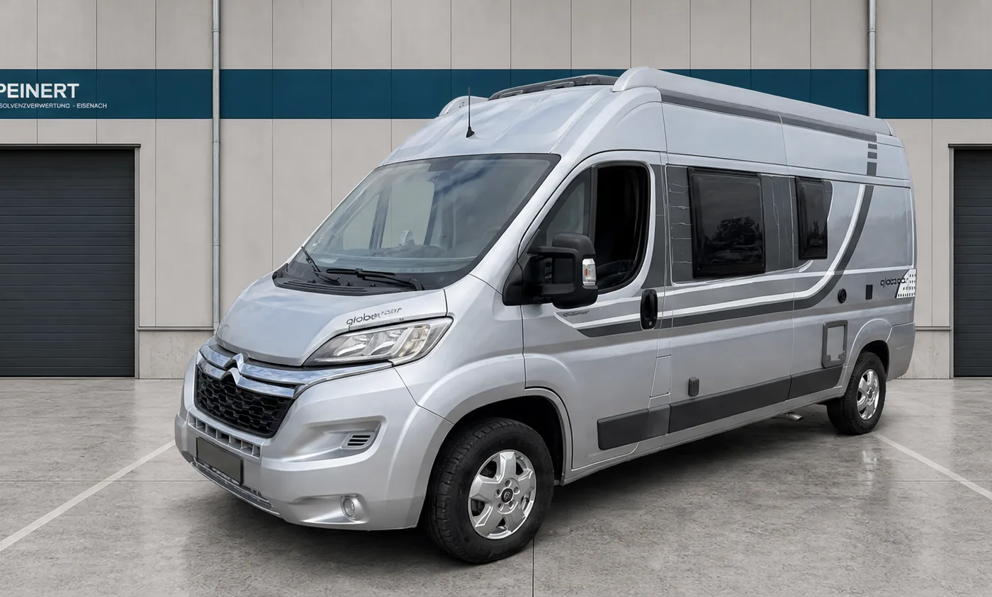 Pössl Globescout 600 auf Citroën Jumper in Silber metallic, Halle Eisenach-Stregda